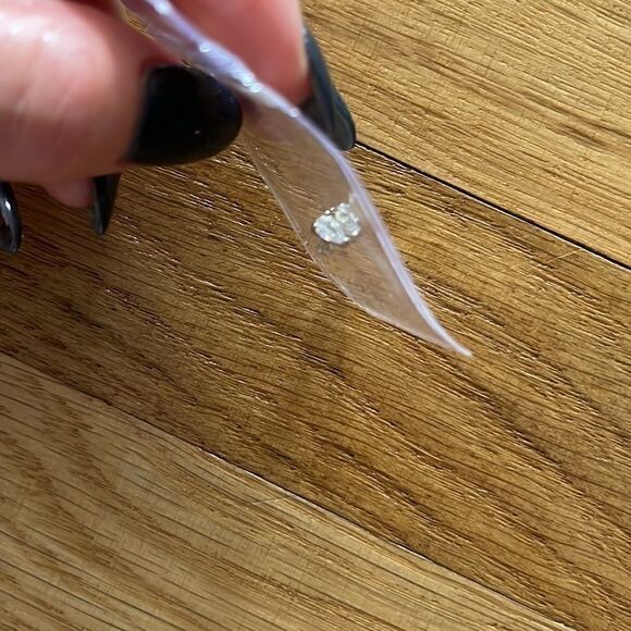 Teardrop pear CZ earring - Picture 5 of 6